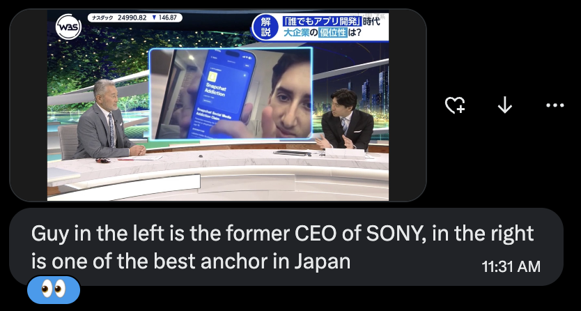 App featured on Japanese national television